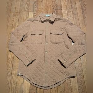 Tentree Colville Quilted Overshirt/Shacket, Men's Medium, Tan